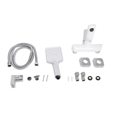 Смеситель для ванны Qtap Presto (c душевым гарнитуром) QTPRE259CRW45579 Chrome/White