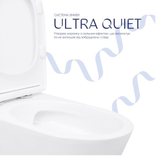 Унитаз напольный Qtap Arvin Ultra Quiet 630×350×795 мм с сиденьем Soft-close, White QTARV27W49259