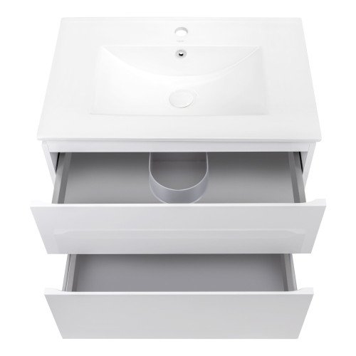 Комплект Qtap Albatross 710х725х460 White тумба підвісна + раковина урізна  QT0172TP700D3070CW