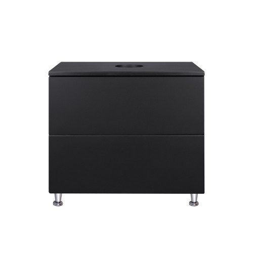Тумба напольная Qtap Tern 800х476х469 Matt black со столешницей QT1780TNL802MB