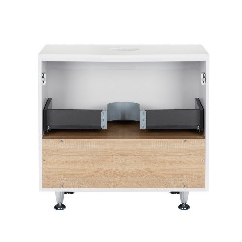 Тумба напольная Qtap Robin 700х616х437 White/Whitish oak со столешницей QT1380TNН7001WWO