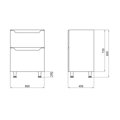 Тумба підлогова Qtap Scorpio 605х825х460 White QT1473TNВ601W