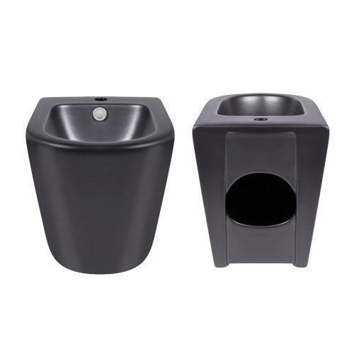 Акционный набор: Унитаз напольный Robin Ultra Quiet QT13226083AMB 660x360x855 Black + Биде напольное Robin QT13442141CMB 565x360x405 Black