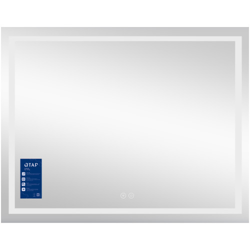 Зеркало Qtap Mideya (MI1) 1000х700 с LED-подсветкой Touch, с антизапотеванием, диммером, рег. яркости QT2078NCF10070