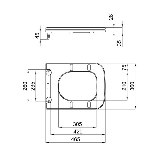 Сиденье для унитаза Qtap (Tern) с микролифтом Slim QT99HXU10W