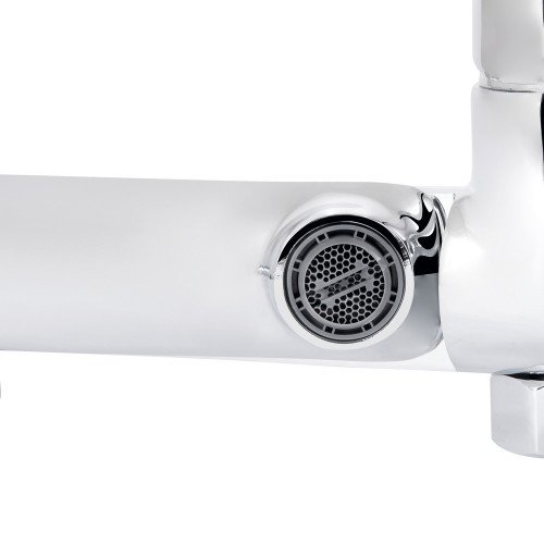 Смеситель для ванны Qtap Evia с поворотным изливом (c душевым гарнитуром) QTEVI260CRM47578 Chrome