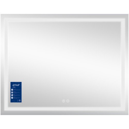 Зеркало Qtap Mideya (MI1) 1000х700 с LED-подсветкой Touch, с антизапотеванием, диммером, рег. яркости QT2078NCF10070