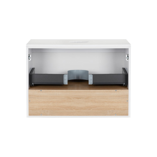 Тумба підвісна Qtap Robin 600х476х470 White/Whitish oak зі стільницею QT1379TPН6001WWO