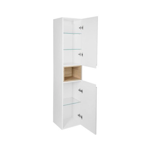 Пенал подвесной Qtap Robin 350х1650х316 Graphite/Whitish oak QT1376PP1651RWWO