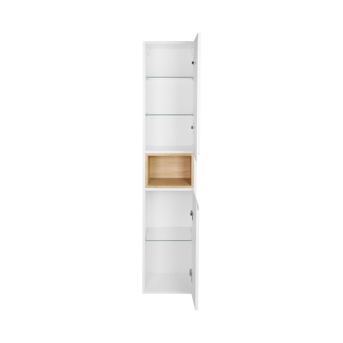 Пенал подвесной Qtap Robin 350х1650х316 Graphite/Whitish oak QT1376PP1651RWWO