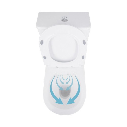 Унитаз-компакт Qtap Presto безободковый с сиденьем Soft-close QT24221217AW