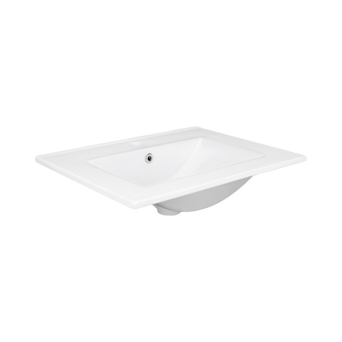 Комплект Qtap Tern 600х725х437 Matt black тумба напольная + раковина врезная QT1771TNL6023060CMB