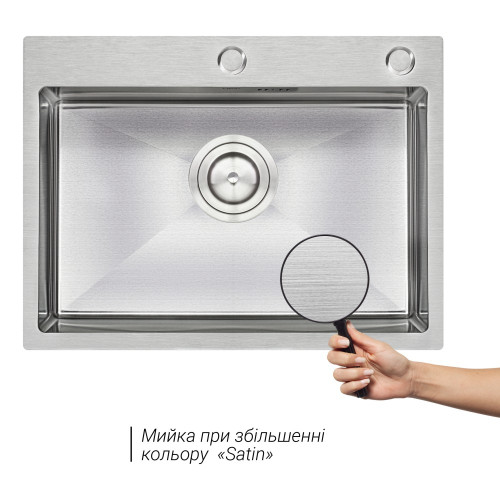 Набор 4 в 1 Qtap кухонная мойка D6045 Satin + смеситель + сушилка + дозатор для моющего средства