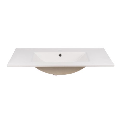 Комплект Qtap Taurus 800х580х437 White/Whitish oak тумба подвесная + раковина врезная QT2472TPT803WWO