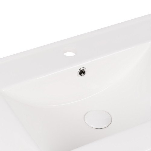 Комплект Qtap Taurus 800х580х437 White/Whitish oak тумба подвесная + раковина врезная QT2472TPT803WWO
