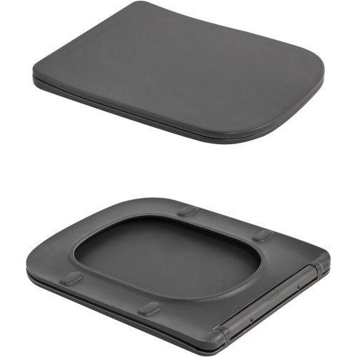 Унитаз подвесной Qtap Tern Ultra Quiet 520×345×325 мм, Anthracite, с сиденьем Slim Duroplast / Soft-close / Quick Release QTTER26AN48999