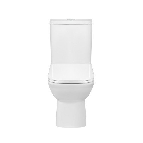 Унітаз-компакт Qtap Aries безобідковий з сидінням Soft-close QT03222171ARW