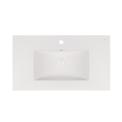 Комплект Qtap Taurus 800х800х437 Whitish oak тумба напольная + раковина врезная QT2471TNT803WO