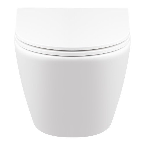 Унитаз подвесной Qtap Robin безободковый с сиденьем Slim Soft-close QT1333046ERW