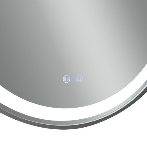 Зеркало Qtap Gemini 800х700 с LED-подсветкой Touch, с антизапотеванием, с диммером, рег. темп. цвета (3000-6500K) Reverse QT2578R8072B