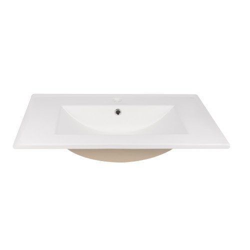 Комплект Qtap Robin 700х580х437 White/Whitish oak тумба подвесная + раковина врезная QT1372TPВ7001WWO