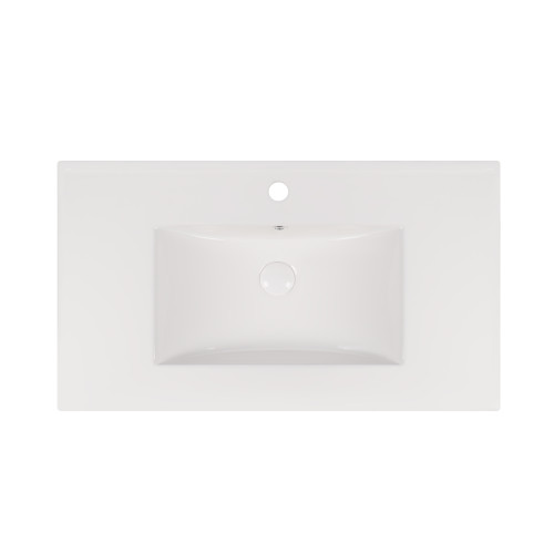Комплект Qtap Robin 800х580х437 White/Whitish oak тумба подвесная + раковина врезная QT1372TPВ8001WWO