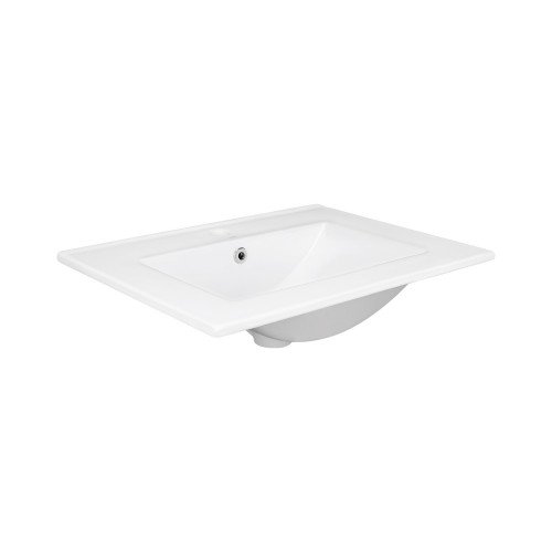 Комплект Qtap Tern 600х725х437 White тумба напольная + раковина врезная QT1771TNL6013060CW