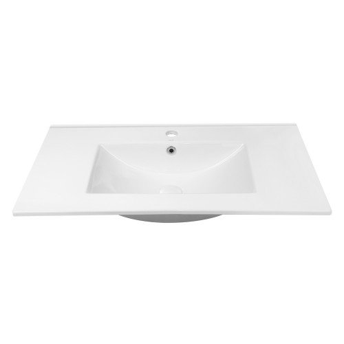 Комплект Qtap Virgo 800х580х437 White/Whitish oak тумба подвесная + раковина врезная  QT1872TPА8013080CW