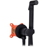 Набор для гігієнічного душу Qtap Inspai-Varius округлий QTINSVARBСRV00440001 Black Matt
