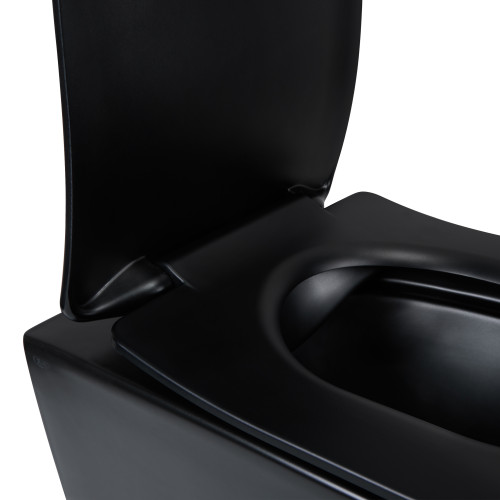Унитаз подвесной Qtap Scorpio безободковый с сидением Slim Soft-close QT1433053ERMB